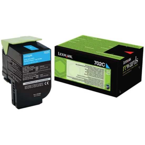Picture of LEXMARK 702C CYAN 70C20C0 STD CAP
