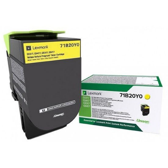 Picture of LEXMARK TONER YELLOW 71B20Y0