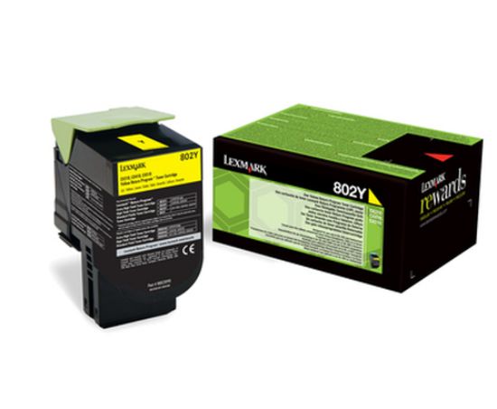 Picture of LEXMARK 802Y YELLOW 80C20Y0