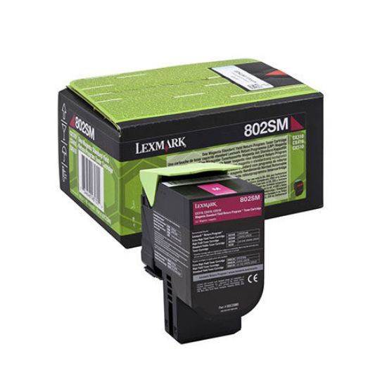 Picture of LEXMARK 802SM MAGENTA TONER 80C2SM0