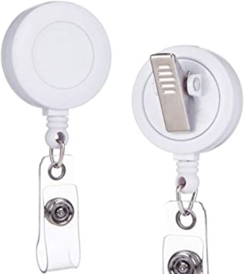 Picture of NAME BADGE RETRACTABLE CLIP WHITE