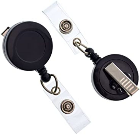 Picture of NAME BADGE RETRACTABLE CLIP BLACK