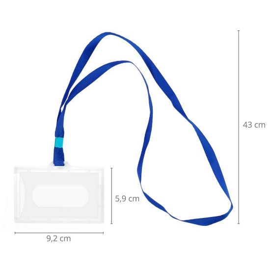 Picture of NAME BADGE W/ LANYARD 90X55MM DRECT 9162