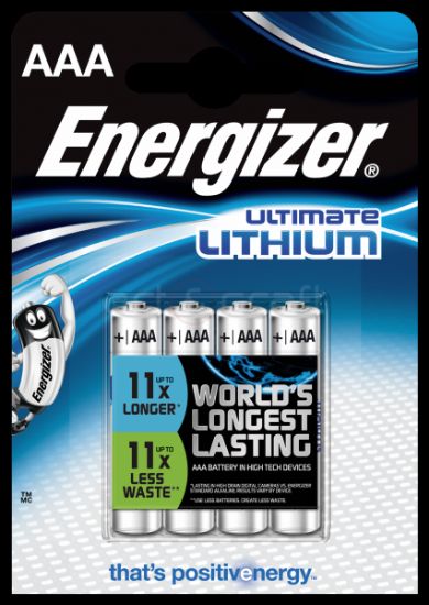 Picture of BATTERIES LITHIUM AAA X4 ENERGIZER ULTIM