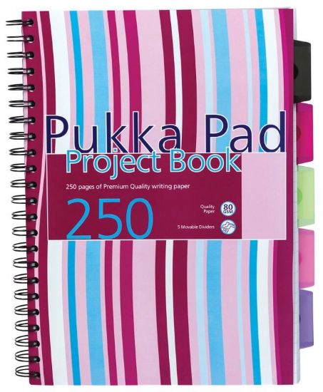 Picture of PUKKA A4 NOTEBOOK WITH TABS SIDE SPIRAL
