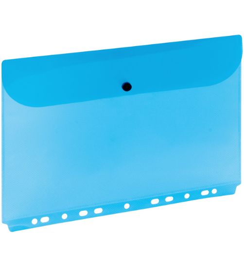 Picture of A4 BUTTON FOLDER PUNCHED BLUE