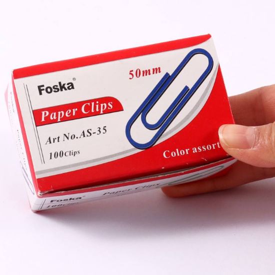 Picture of PAPER CLIPS COLOURED 50MM X100