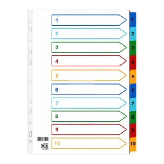 Picture of DIVIDERS PP 1-10 COLOURED