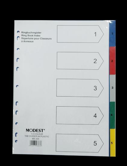 Picture of DIVIDERS PP 1-5 COLOURED
