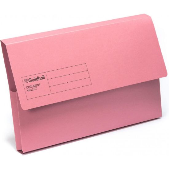 Picture of DOCUMENT WALLET CARDBOARD PINK