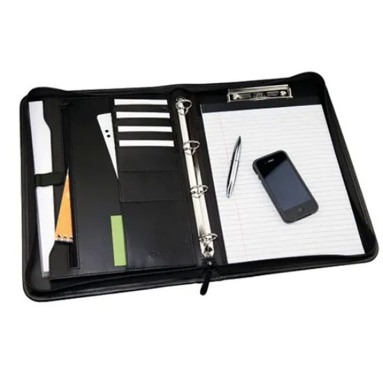 Picture of FOLDER 4 RING W HANDLE BLACK P924