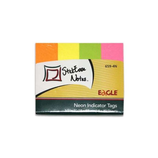 Picture of INDEX TABS PAPER NEON 15X50MM 659N EAGLE