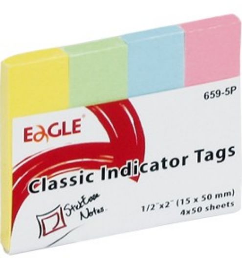 Picture of INDEX TABS PAPER PAST 20X50MM 652-5P EAG