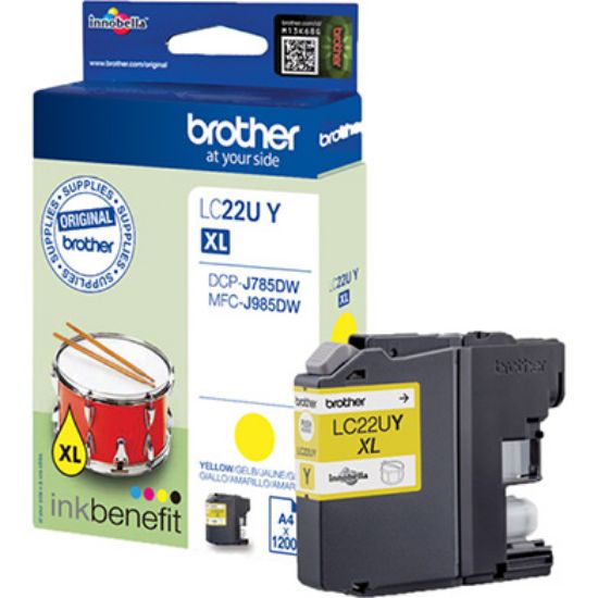 Picture of BROTHER INK CART. YELLOW LC22UY