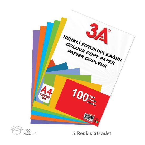 Picture of A4 PAPER 80GSM ASS COLOURS X100