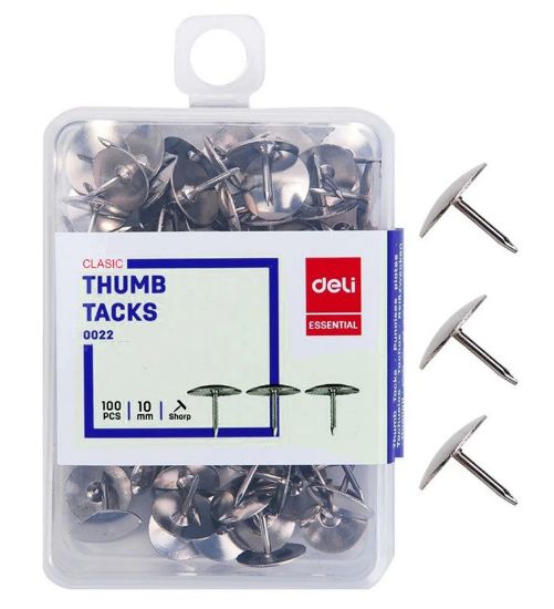 Picture of THUMB TACKS SILVER X50 DELI