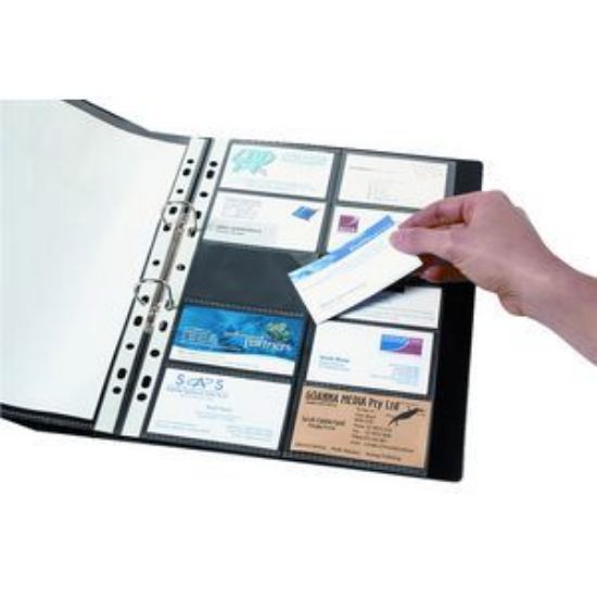 Picture of A4 PUNCHED PKTS FOR B.CARDS 10/SHEET X20