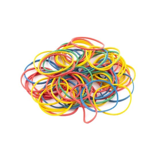 Picture of RUBBER BANDS THIN 60MM 1.5X1.5 MIX COL