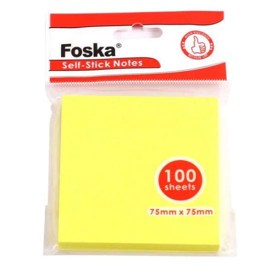 Picture of STICKY NOTES YELLOW 40X50 FOSKA G1520