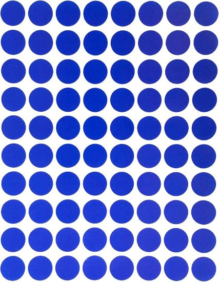Picture of ROUND STICKERS 13MM BLUE X350