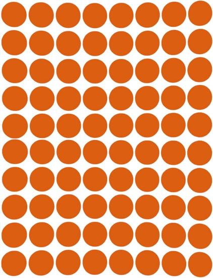 Picture of ROUND STICKERS 13MM ORANGE X350