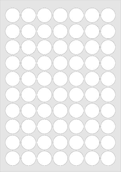Picture of ROUND STICKERS 25MM WHITE X200