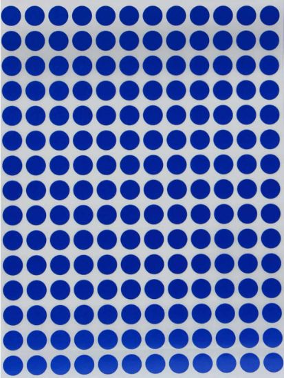 Picture of ROUND STICKERS 8MM BLUE X750