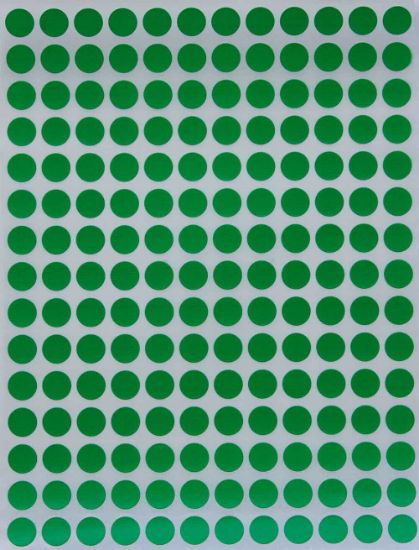 Picture of ROUND STICKERS 8MM GREEN X750