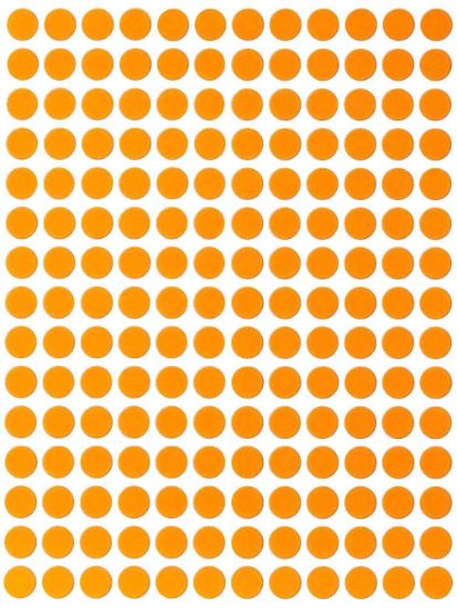Picture of ROUND STICKERS 8MM ORANGE X750