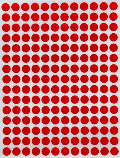 Picture of ROUND STICKERS 8MM RED X750