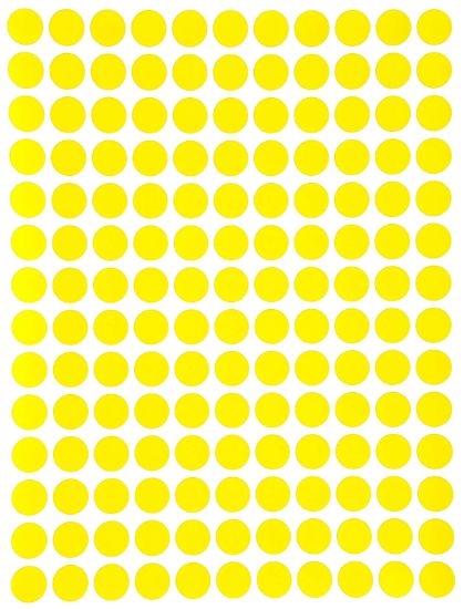 Picture of ROUND STICKERS 8MM YELLOW X750