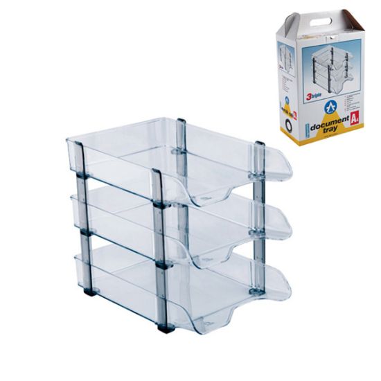 Picture of DESK TRAYS EXECUTIVE X3 BLACK 4093