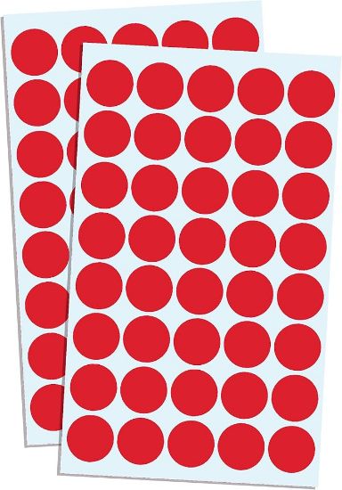 Picture of ROUND STICKERS 19MM RED X175