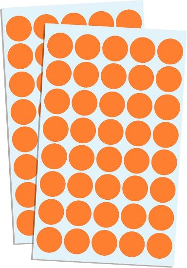 Picture of ROUND STICKERS 19MM ORANGE X175