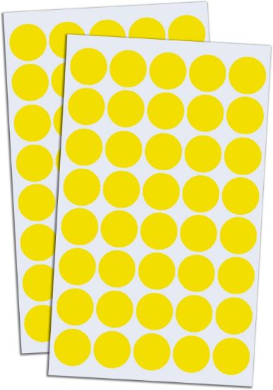 Picture of ROUND STICKERS 19MM YELLOW X175