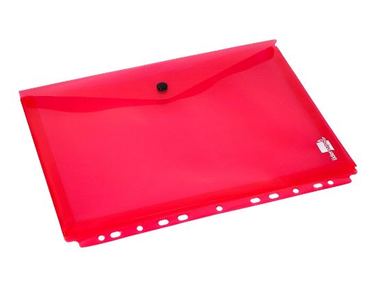 Picture of A4 BUTTON FOLDER PUNCHED RED