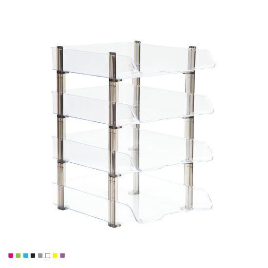 Picture of DESK TRAYS EXECUTIVE X4 BLACK 4094