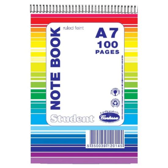 Picture of A7 NOTEBOOK TOP SPIRAL 50 SHTS BACKBOOK