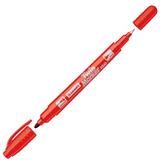 Picture of LUXOR PERMANENT TWIN MARKER 150 RED