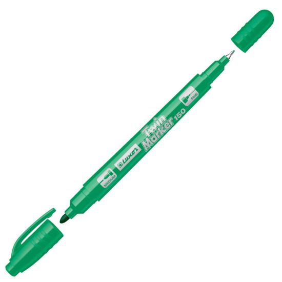 Picture of LUXOR PERMANENT TWIN MARKER 150 GREEN