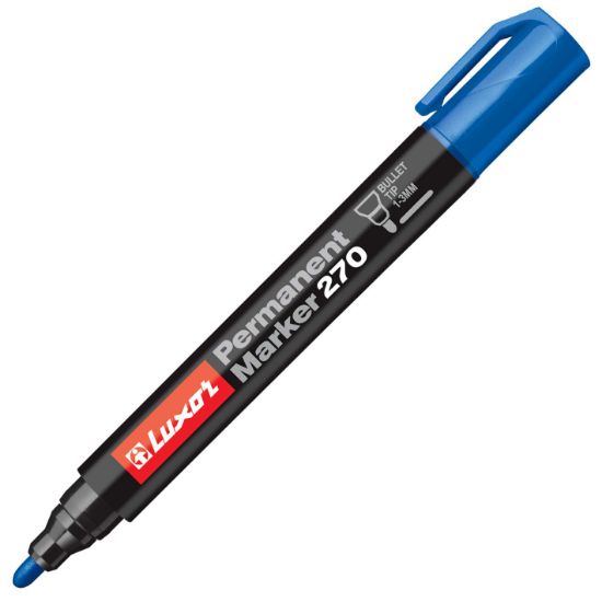 Picture of LUXOR PERMANENT MARKER 270 BULLET BLUE