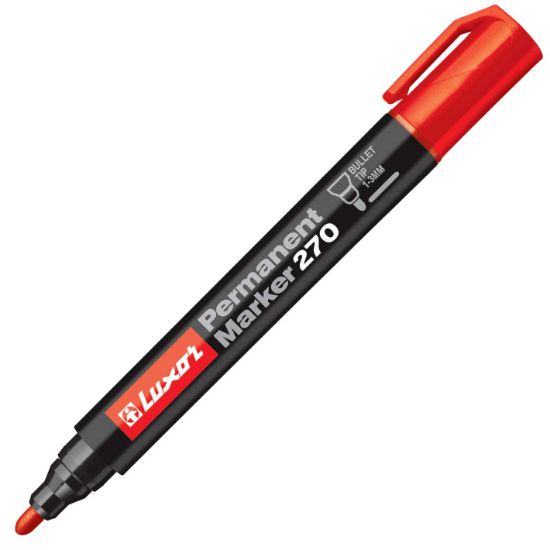 Picture of LUXOR PERMANENT MARKER 270 BULLET RED