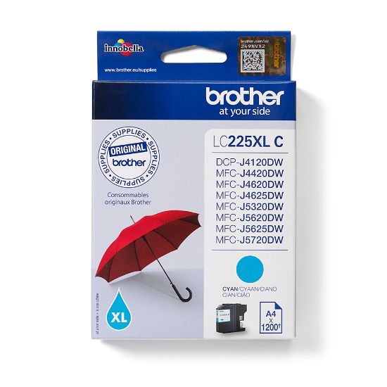 Picture of BROTHER INK CART. CYAN LC225XLC