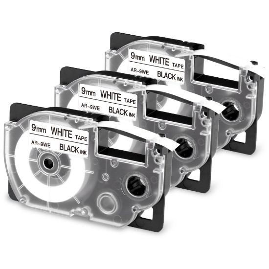 Picture of CASIO TAPE BLACK/WHITE 9MM
