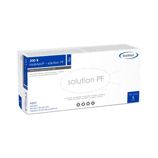 Picture of NITRILE PF GLOVES LARGE BLUE X200