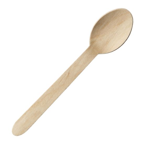 Picture of DISPOSABLE WOODEN SPOONS 16CM X100