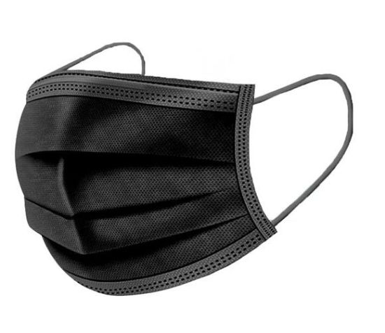 Picture of DISPOSABLE MASKS 3-PLY X50 BLACK