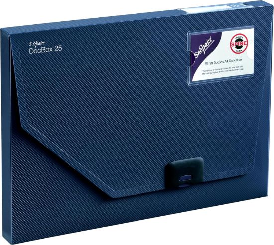Picture of DOCUMENT BOX 25MM BLUE SNOPAKE