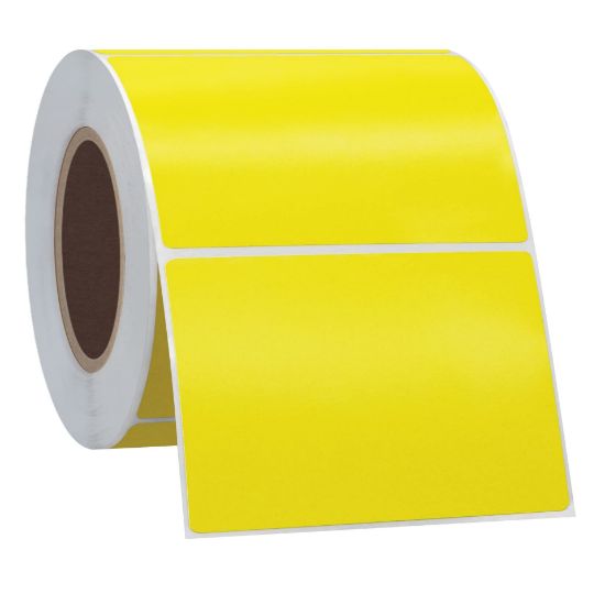 Picture of STICKER ROLL YELLOW THERMAL 57X32MM X500