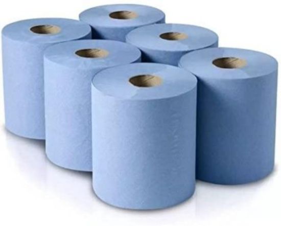 Picture of HAND TOWELS BLUE ROLL 152M X6 CLEANIE